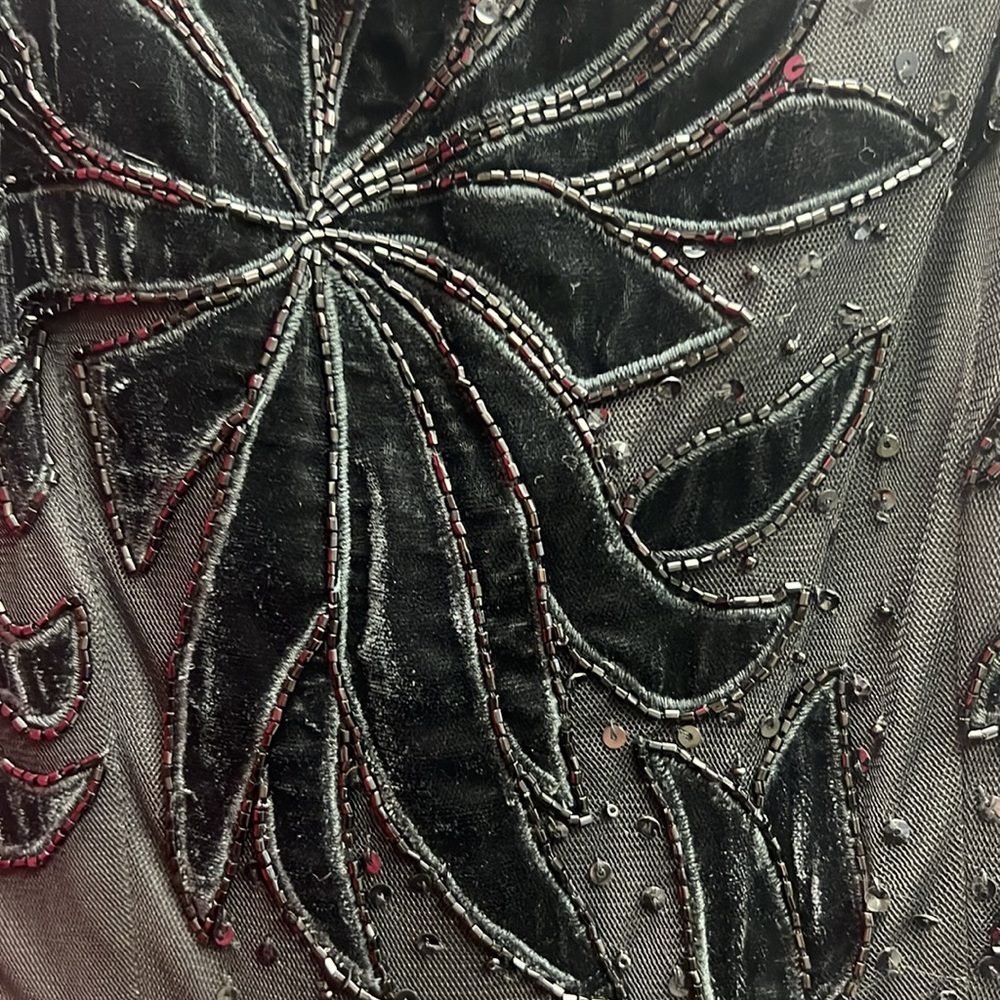 Aidan Mattox strapless embroidered tea length cocktail dress - Picture 6 of 6